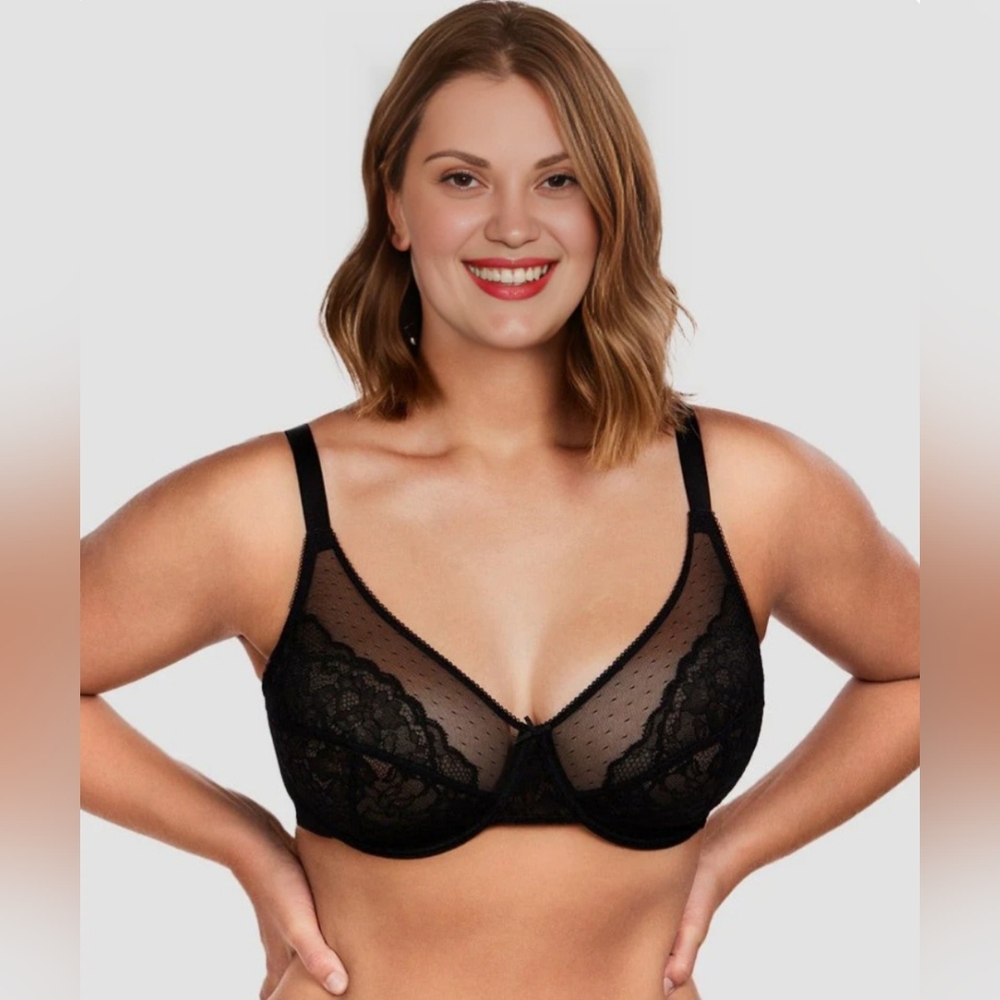 Full Coverage Lace Minimizer Bra - Petal 